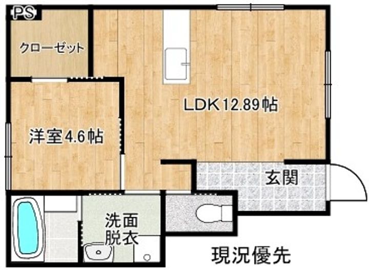 (仮)古志原5丁目新築アパートの間取り
