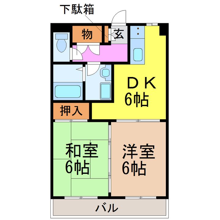リバーエイト南分の間取り
