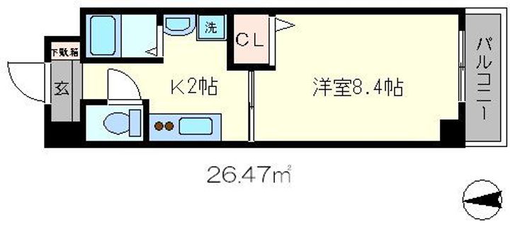 グラニーレ聚楽の間取り