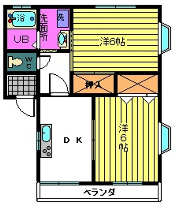 さくらハイツAの間取り