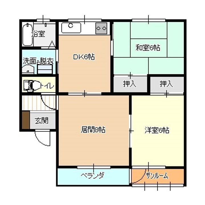 アーバンハウスBの間取り