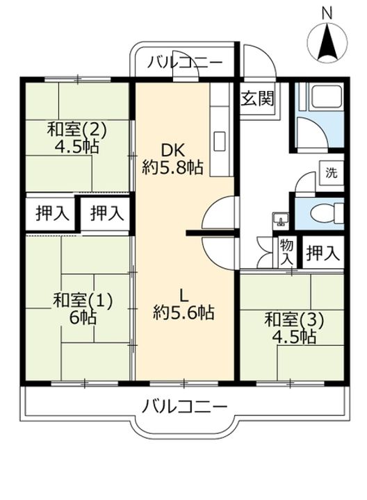 UR南新田の間取り