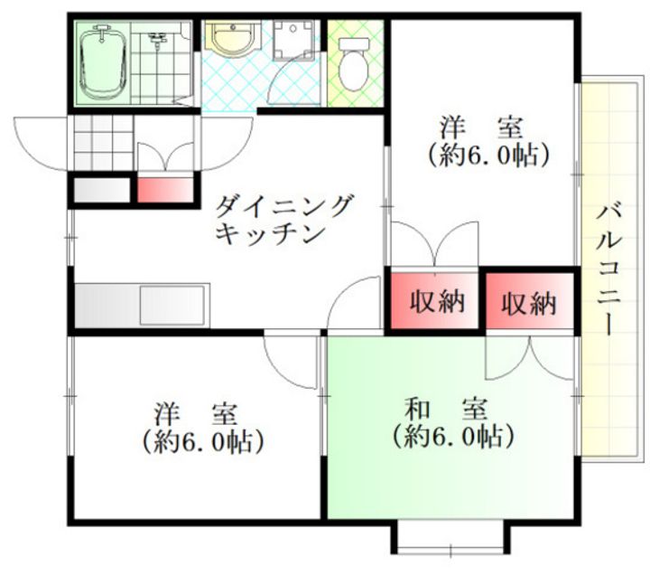 エステートピア伊藤B棟の間取り