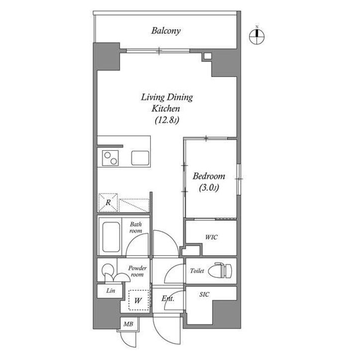 東京都台東区竜泉1(マンション)の賃貸物件の間取り