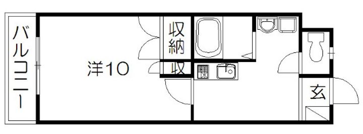 静岡県浜松市中央区初生町(マンション)の賃貸物件の間取り