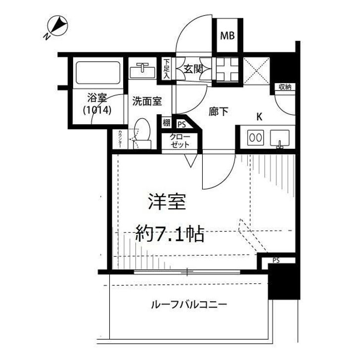 東京都新宿区北新宿4(マンション)の賃貸物件の間取り