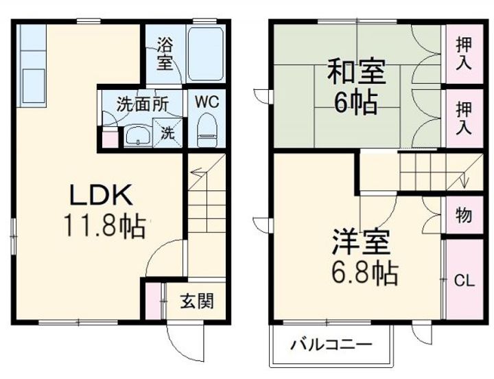 神奈川県小田原市小八幡1(一戸建)の賃貸物件の間取り