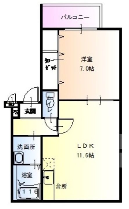 大阪府堺市西区浜寺石津町東2(アパート)の賃貸物件の間取り