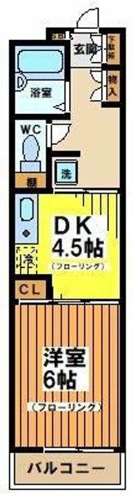 東京都渋谷区本町5(マンション)の賃貸物件の間取り