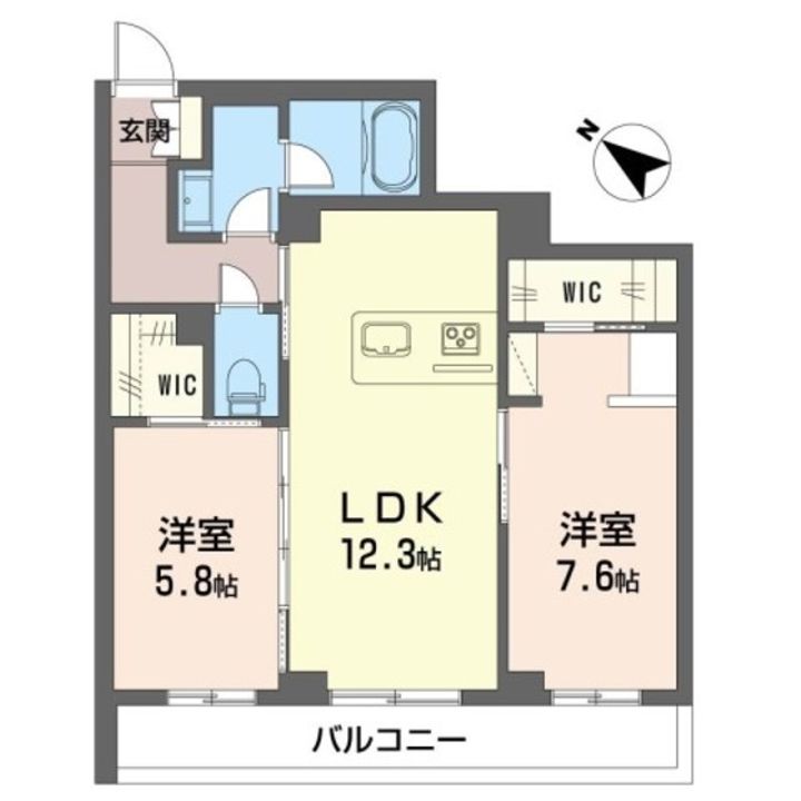 ホクレア聖蹟桜ヶ丘の間取り