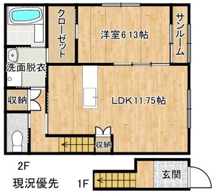 (仮)古志原5丁目新築アパートの間取り
