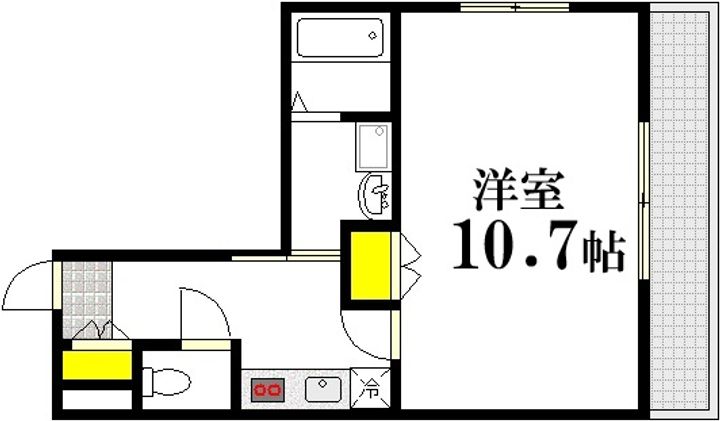 広島県広島市西区観音町(マンション)の賃貸物件の間取り