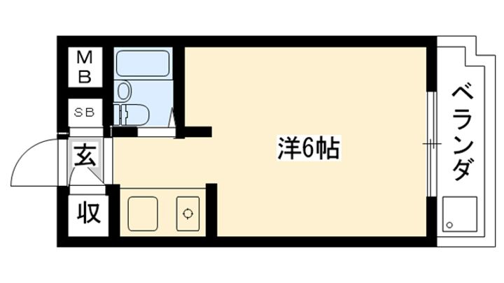 兵庫県西宮市甲子園浦風町(マンション)の賃貸物件の間取り