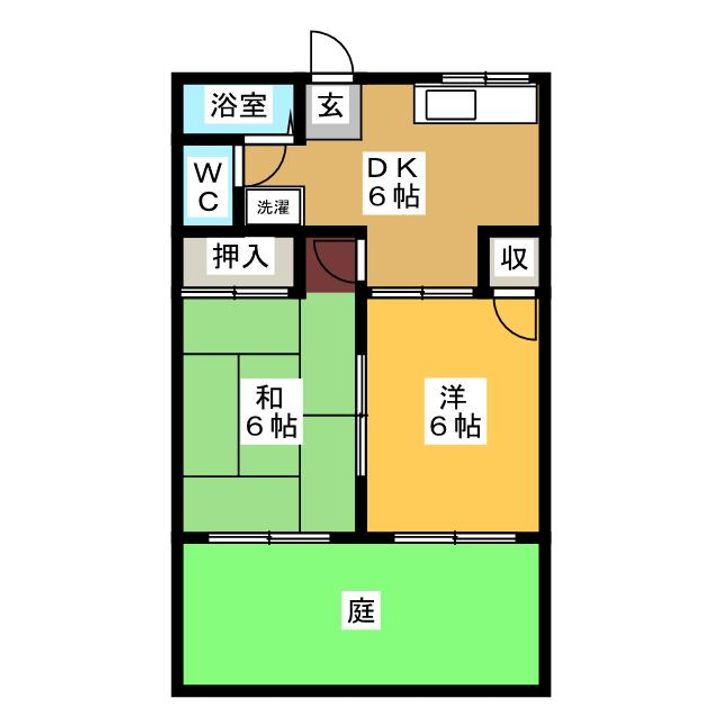 コーポ青葉 Aの間取り