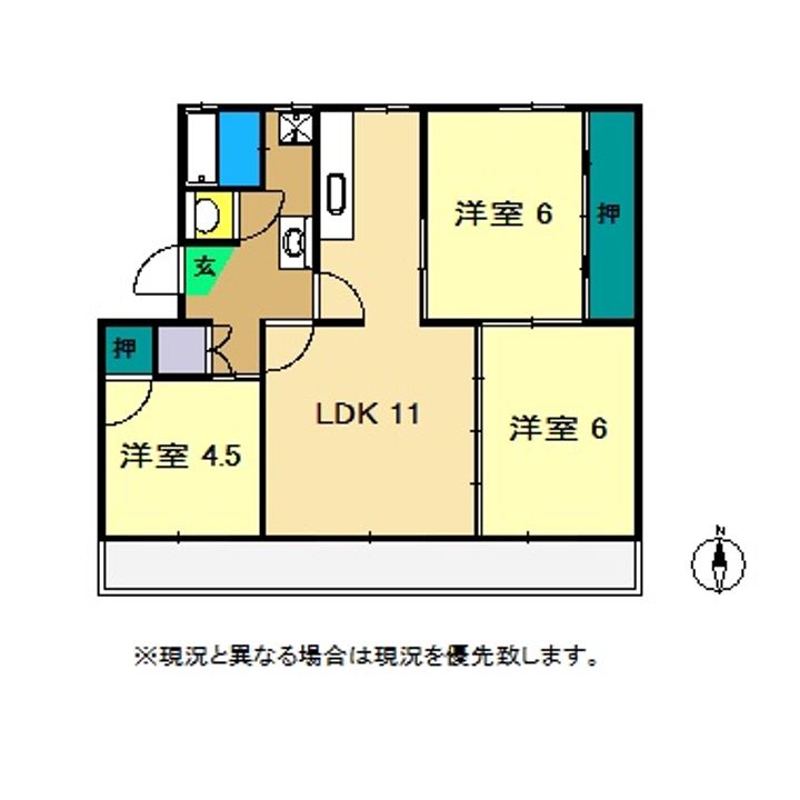 ファミール物部の間取り