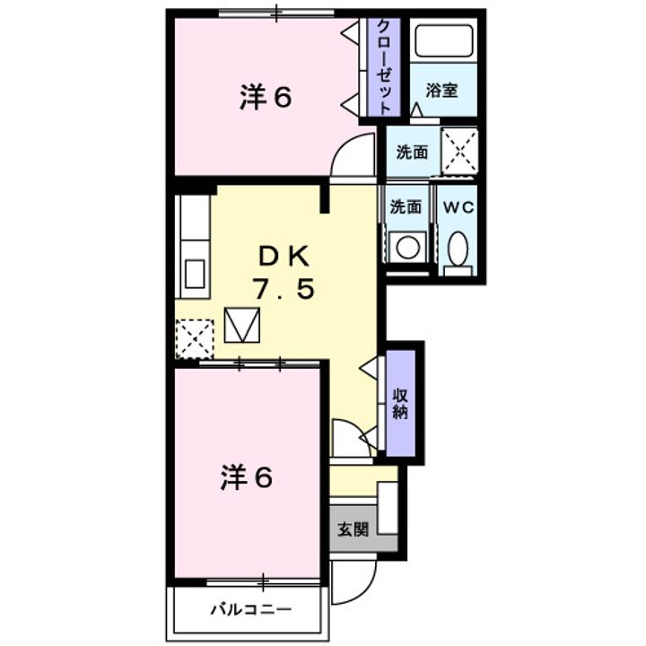 ハーモニーBの間取り