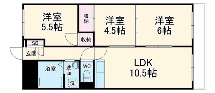 ハイツ三ツ池台の間取り