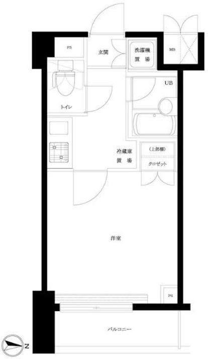 東京都中野区中央3(マンション)の賃貸物件の間取り