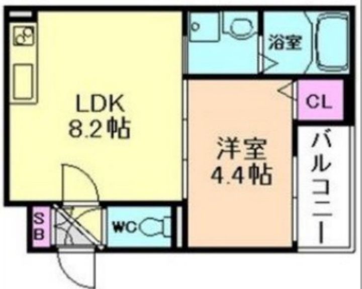 大阪府大阪市生野区巽南3(アパート)の賃貸物件の間取り