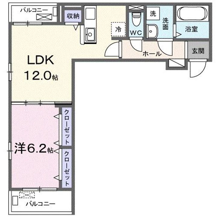 広島県福山市木之庄町3(アパート)の賃貸物件の間取り
