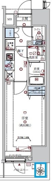 東京都江東区扇橋1(マンション)の賃貸物件の間取り