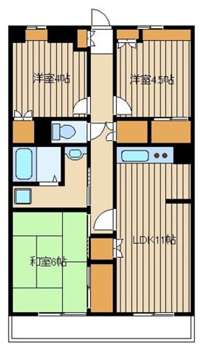 東京都練馬区田柄5(マンション)の賃貸物件の間取り