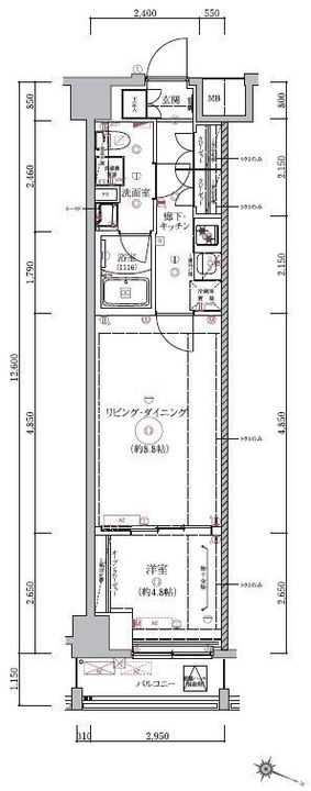 東京都板橋区清水町(マンション)の賃貸物件の間取り