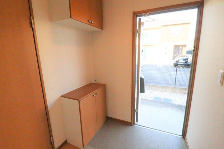 茨城県水戸市吉沢町(アパート)の賃貸物件の玄関