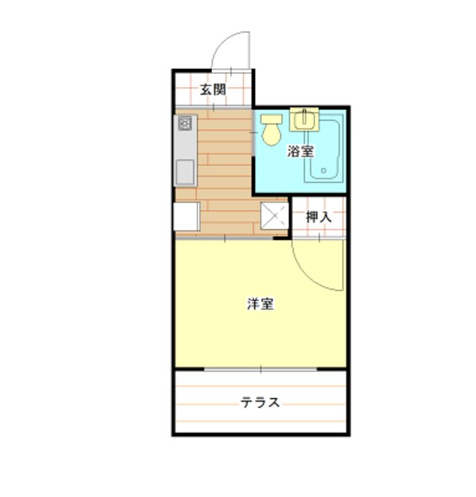 ホワイトハートレーン 初期費用1万円のみの間取り