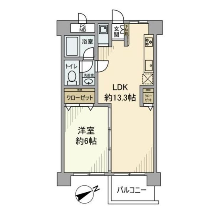 東京都品川区西五反田4(マンション)の賃貸物件の間取り