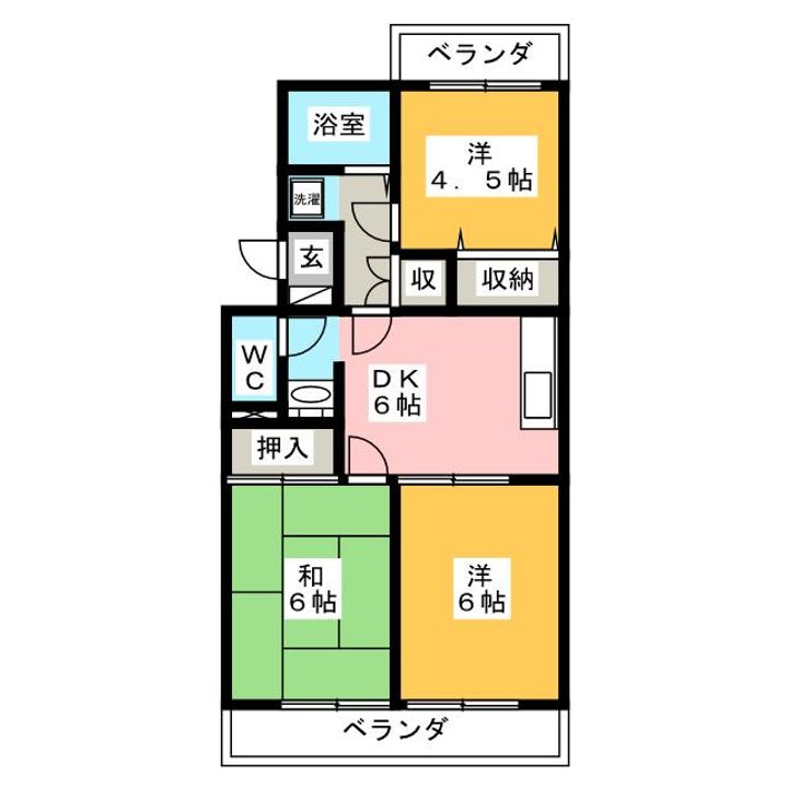 ルネッサンス小手指1号館の間取り