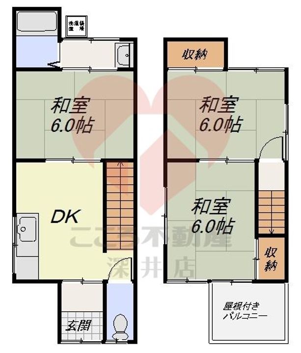 大阪府東大阪市藤戸新田2(一戸建)の賃貸物件の間取り