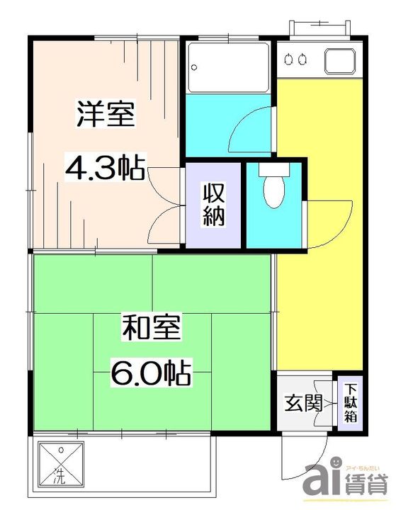 埼玉県新座市栗原5(アパート)の賃貸物件の間取り