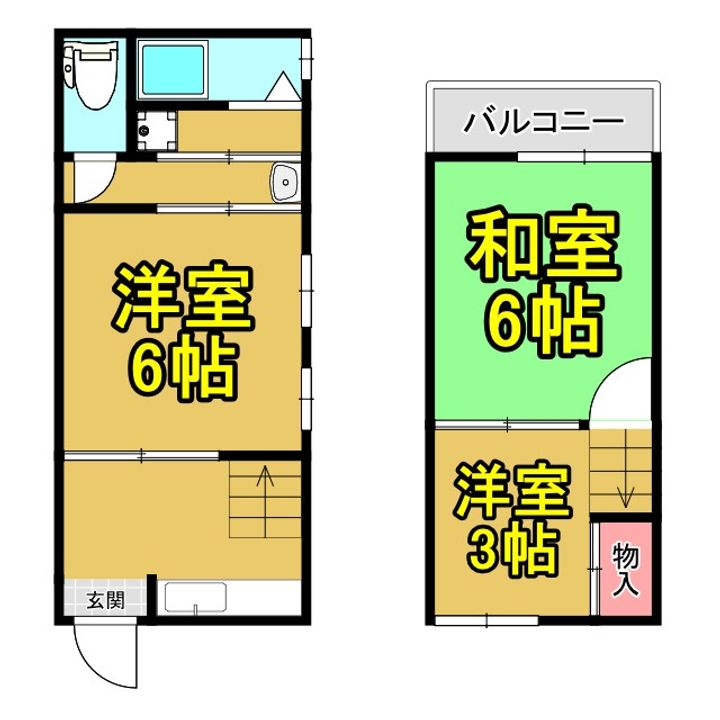 大阪府大阪市都島区内代町3(一戸建)の賃貸物件の間取り