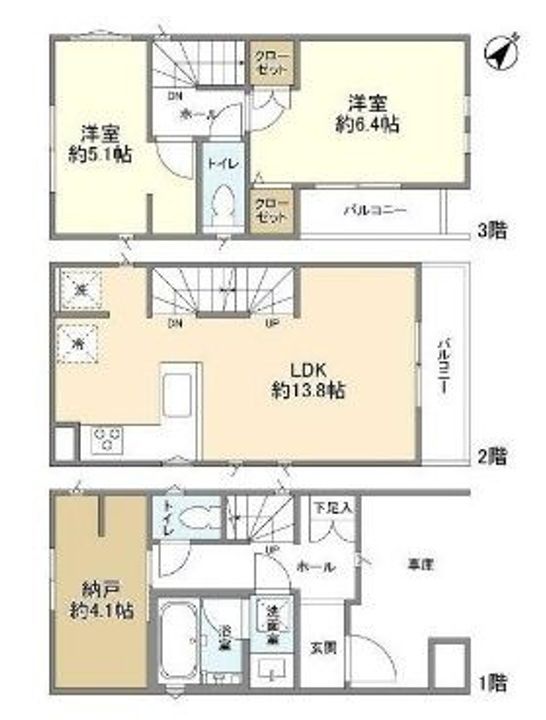 神奈川県横浜市南区南太田1(一戸建)の賃貸物件の間取り