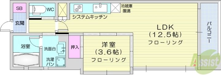 カーサ・デル・プラド北目町の間取り