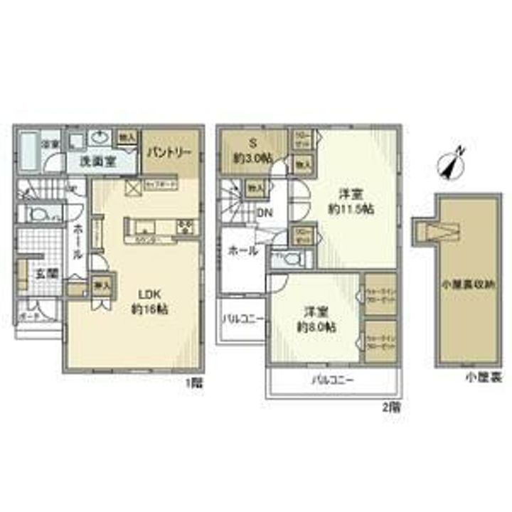 千葉県松戸市樋野口(一戸建)の賃貸物件の間取り