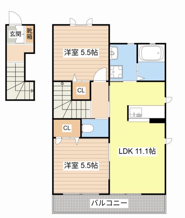 コーポラス 如月の間取り