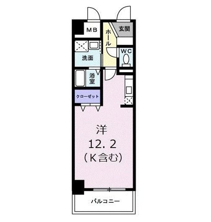 広島県広島市南区東本浦町(マンション)の賃貸物件の間取り