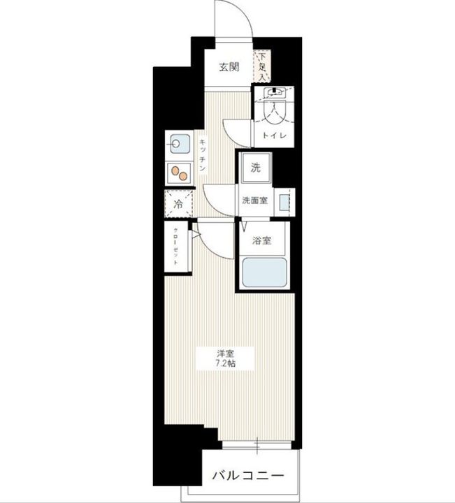 東京都台東区竜泉2(マンション)の賃貸物件の間取り
