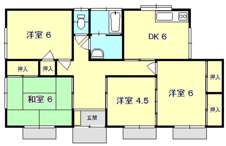 山梨県甲府市屋形3(一戸建)の賃貸物件の間取り
