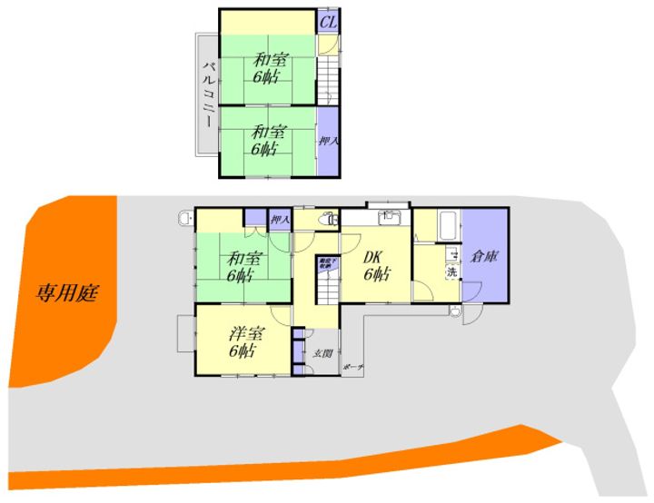広島県呉市阿賀南5(一戸建)の賃貸物件の間取り
