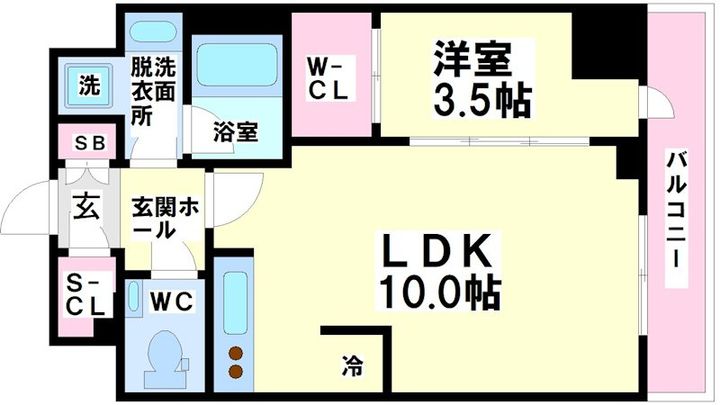 東京都渋谷区西原3(マンション)の賃貸物件の間取り