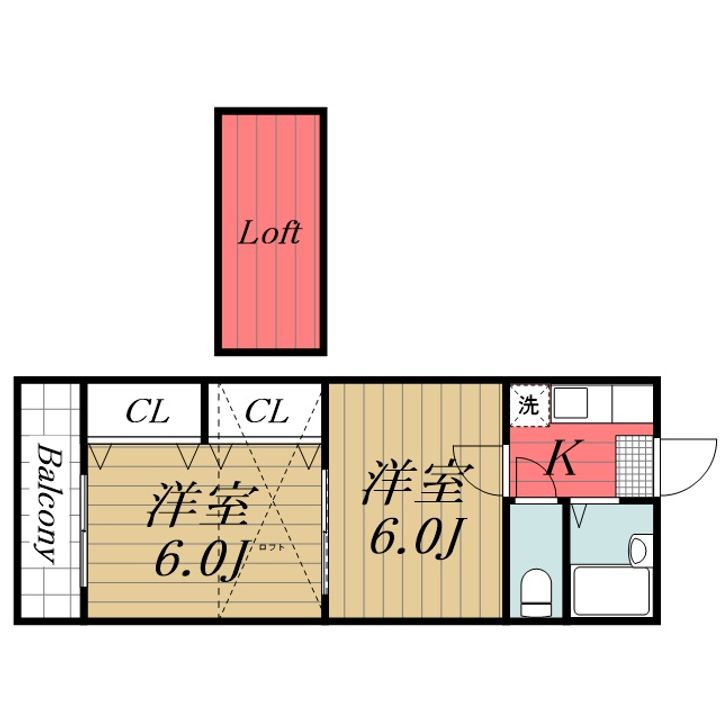 千葉県千葉市若葉区桜木4(アパート)の賃貸物件の間取り