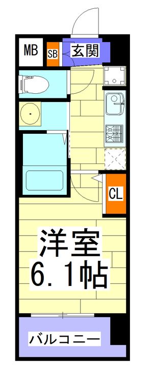 エステムコート難波WEST-SIDE VIグラッドの間取り