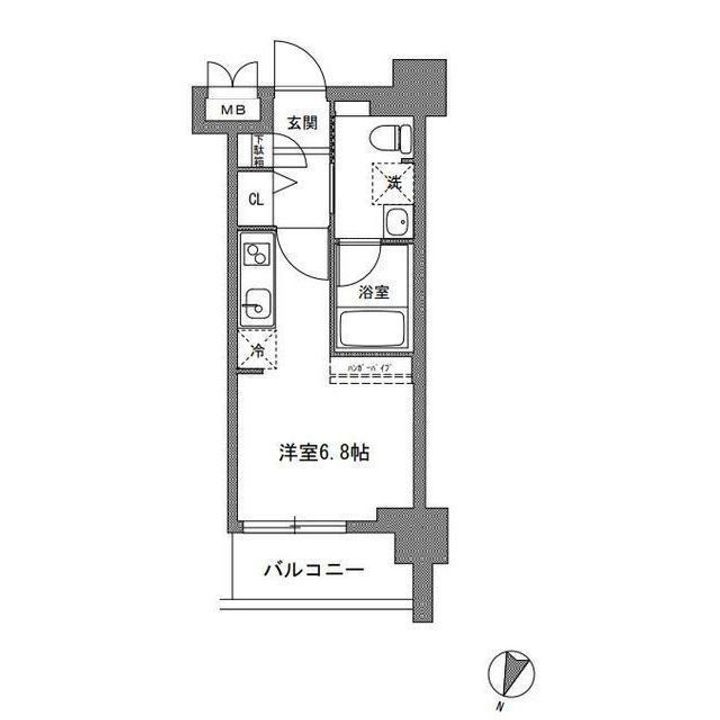 神奈川県川崎市川崎区大師駅前1(マンション)の賃貸物件の間取り