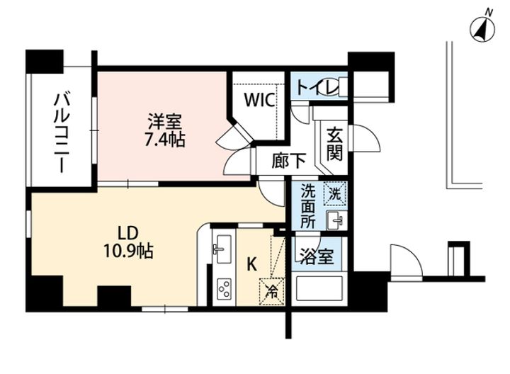 東京都中野区中央4(マンション)の賃貸物件の間取り