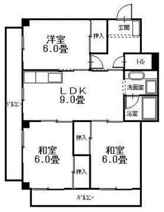 広島県呉市広本町1(マンション)の賃貸物件の間取り