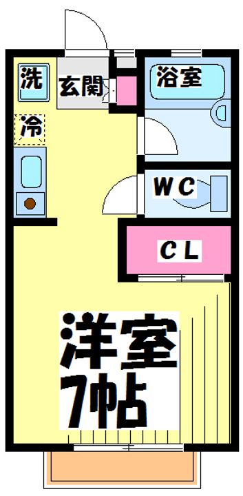 東京都調布市佐須町4(アパート)の賃貸物件の間取り