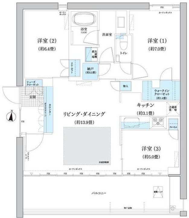 ガーデニエール砧 WESTの間取り